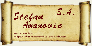 Stefan Amanović vizit kartica